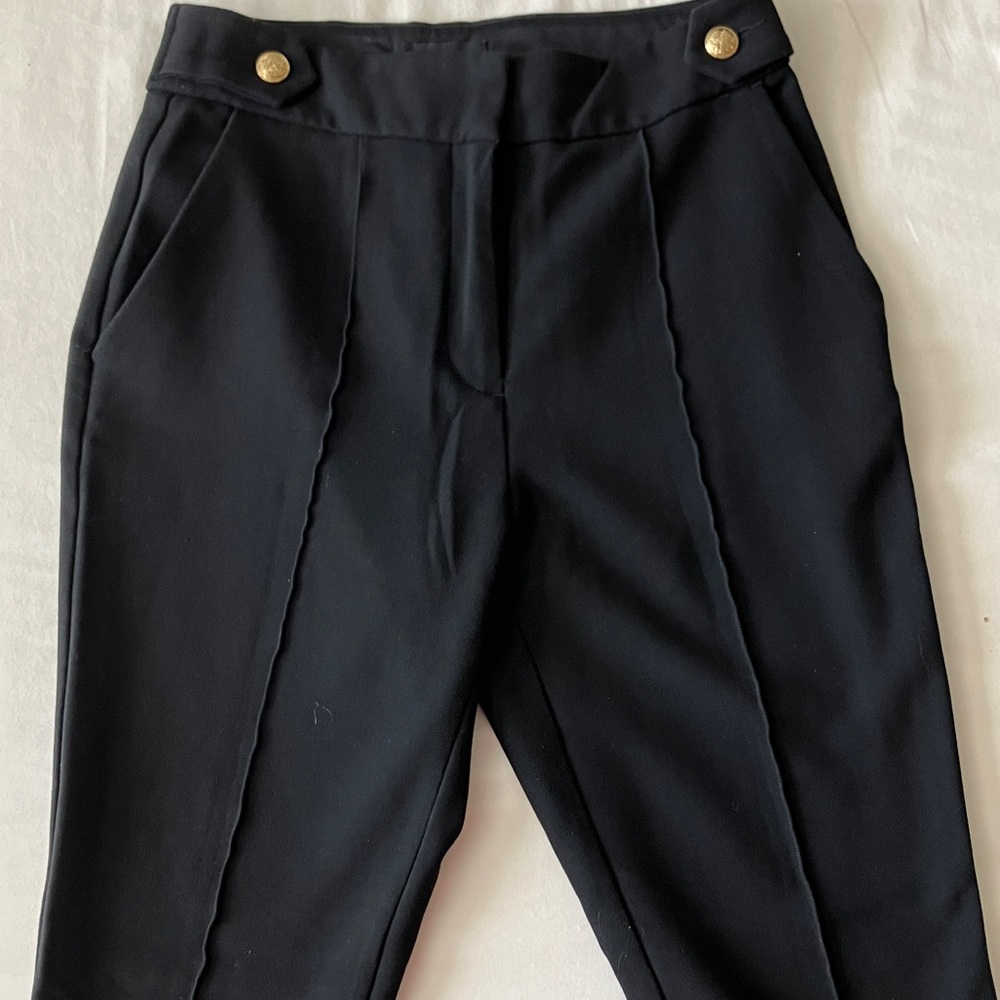 Express Black Trousers with Gold Buttons